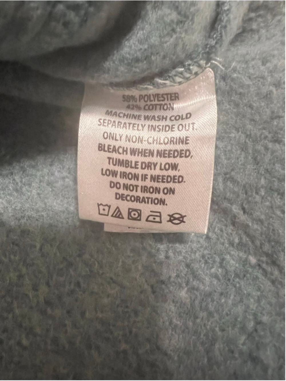 Women's Royce Washed Teal Hoodie Sweatshirt Size L - Picture 3 of 9
